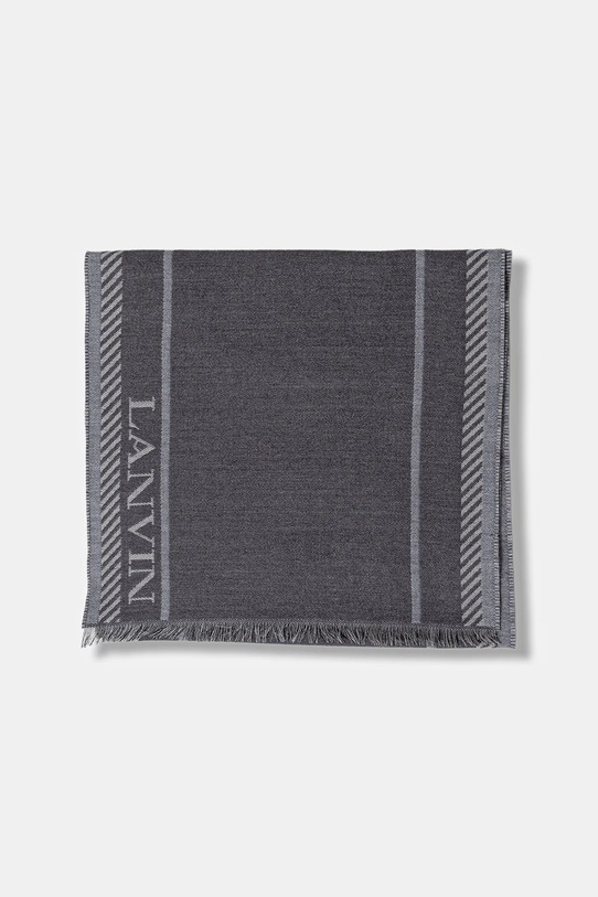 Lanvin szalik z dodatkiem wełny 710009280 szary AW25