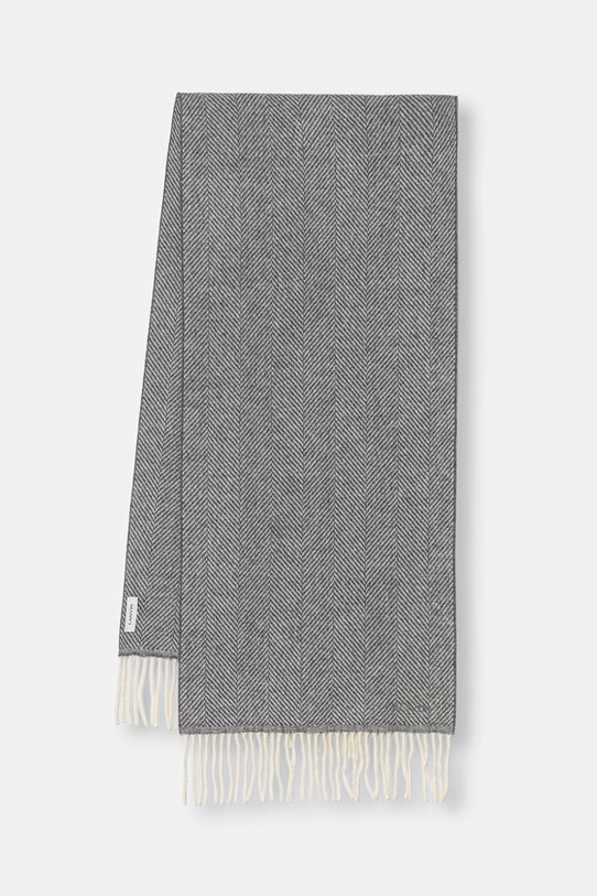 Lanvin szalik damski wełniany tkanina szary 710002440