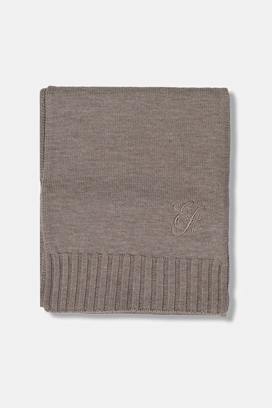 Emporio Armani szalik wełniany EW003130.AF19981 beżowy AW25