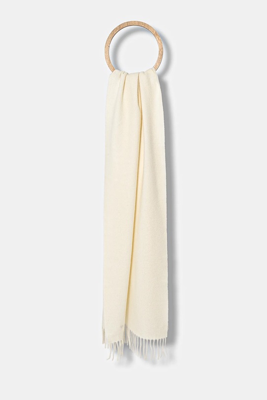 Weekend Max Mara szalik wełniany SCOGLIO tkanina beżowy 2525546105600