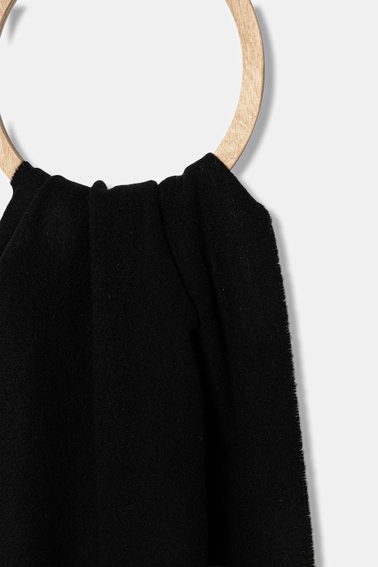 Weekend Max Mara szalik wełniany SCOGLIO 2525546105600 czarny AW25