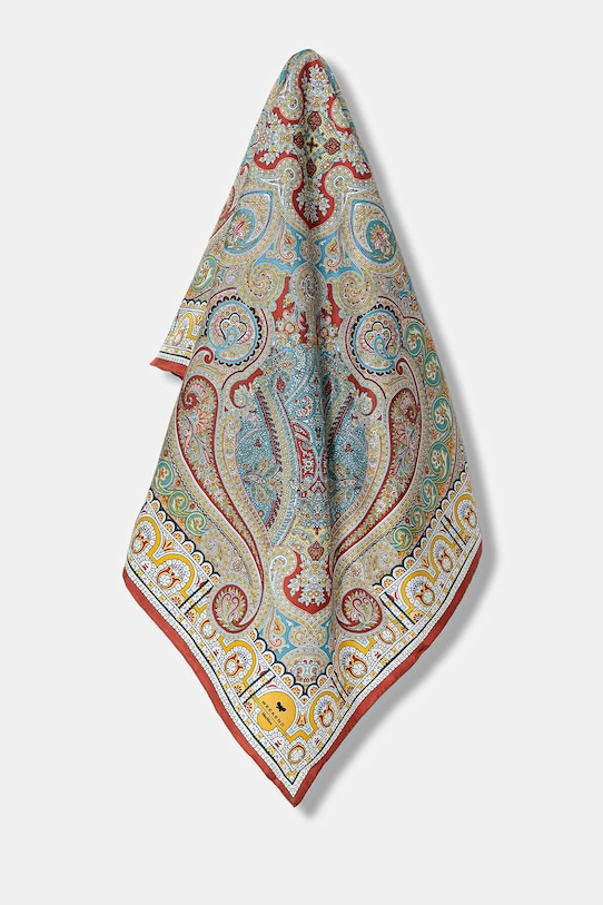 Шелковый платок на шею Weekend Max Mara ONESTONEW ткань коричневый 2525546115600