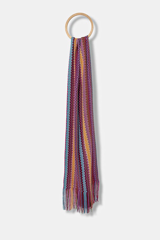 Missoni szalik z wełną dzianina różowy SC35WMDA224