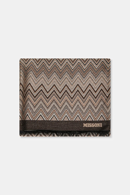 Missoni szalik SAXRVMDA411 brązowy AW25