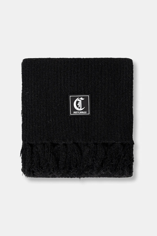 Шарф з додаванням вовни Just Cavalli 79RA2H08.ZG411 чорний AW25