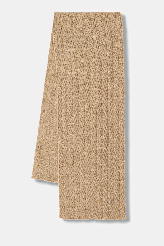 Шарф с примесью шерсти Liu Jo с добавлением шерсти бежевый 2F5008.M0300