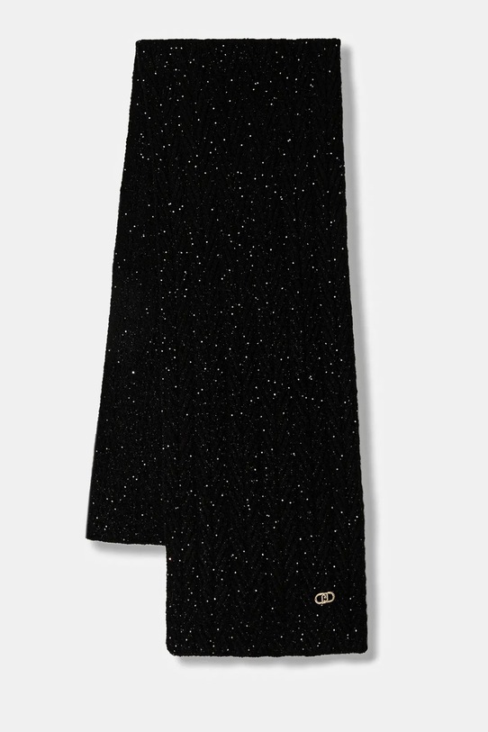 Liu Jo eșarfă din amestec de lână cu un amestec de lana negru 2F5008.M0300