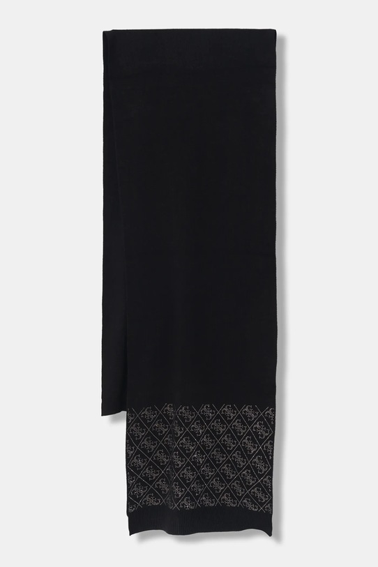 Κασκόλ Guess NORA πλεκτό ύφασμα μαύρο W5BZ21.Z2NQ2