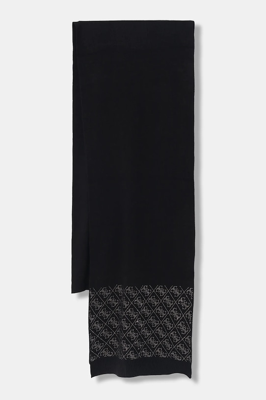 Κασκόλ Guess NORA πλεκτό ύφασμα μαύρο W5BZ21.Z2NQ2