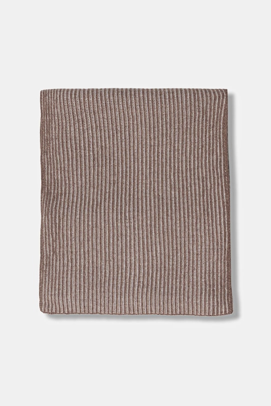 Шарф з домішкою вовни Sisley 122HLU00Y коричневий AW25