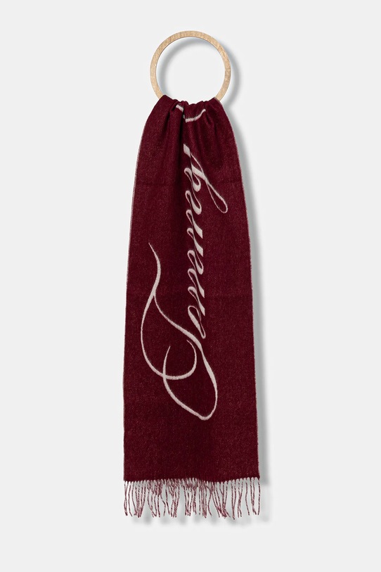 Tommy Hilfiger esarfa de lana lana burgundia AW0AW17786