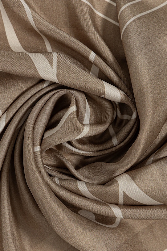 Accesorii Tommy Hilfiger eșarfă de mătase AW0AW17967 bej