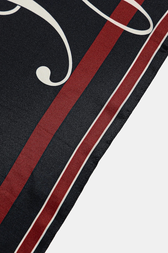 Hedvábný šátek Tommy Hilfiger AW0AW17967 námořnická modř AW25