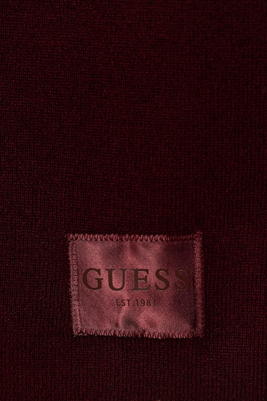 Guess szalik z dodatkiem wełny BRENTON AW5437.POL03 bordowy AW25