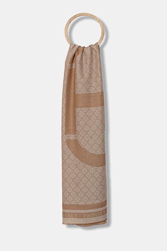 Twinset chusta tkanina brązowy 252TA4230
