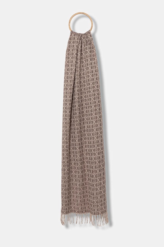 Twinset szalik tkanina brązowy 252TO5060