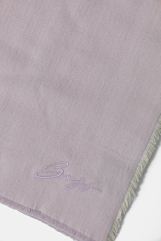 BOSS szalik z dodatkiem wełny 50558638 fioletowy AW25
