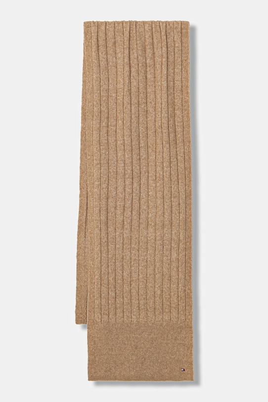 Шарф з додаванням вовни Tommy Hilfiger трикотаж бежевий AW0AW17787