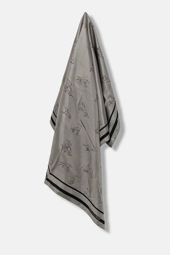 Trussardi chusta jedwabna tkanina szary S074C000004N