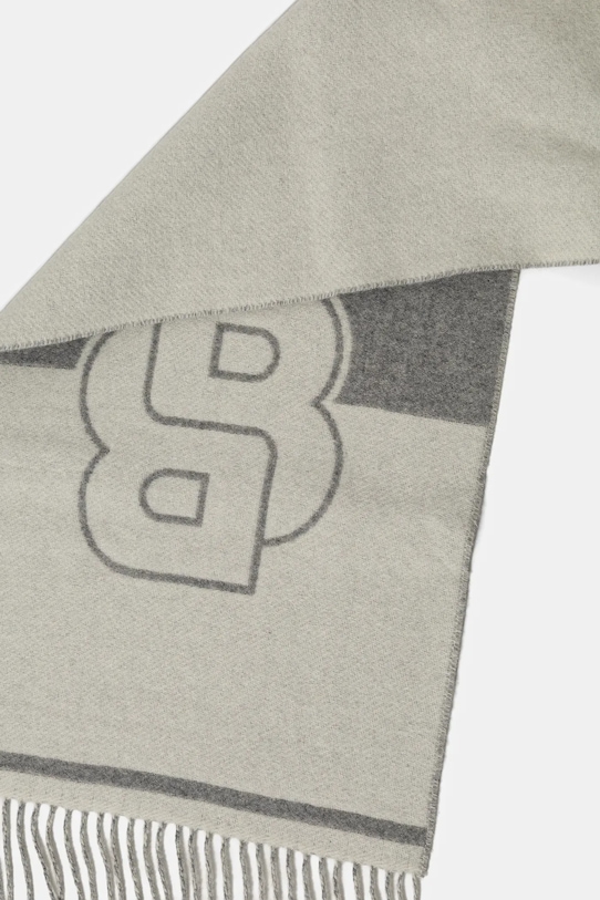 BOSS eșarfă de lână 50533865 gri AW25