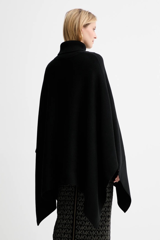 Oblečenie Pončo s prímesou vlny BOSS Larenia_poncho 50551146 čierna