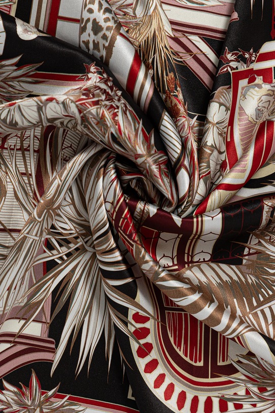 Accesorii Marella eșarfă de mătase 2523546017200 burgundia