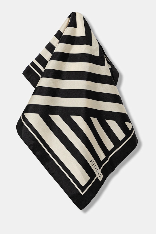 Filippa K apaszka jedwabna tkanina czarny 31821.FK