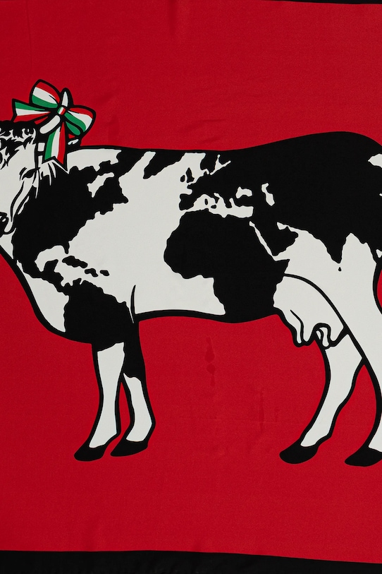 Accesorii Moschino eșarfă de mătase M3287.3549 rosu