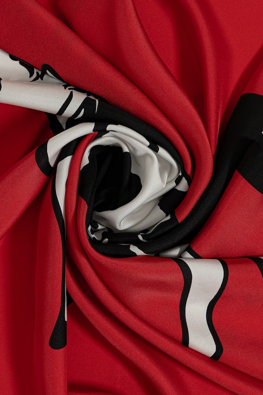 Moschino eșarfă de mătase rosu M3287.3549