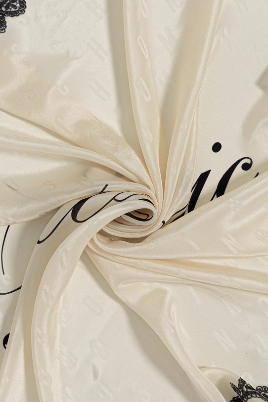 Moschino eșarfă de mătase bej M3291.3157