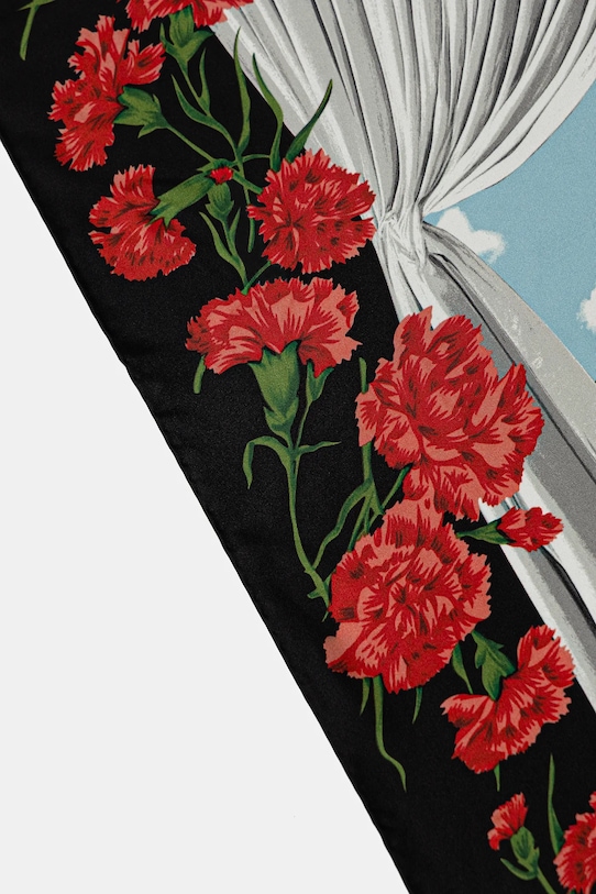 Moschino eșarfă de mătase M3292.3549 rosu AW25