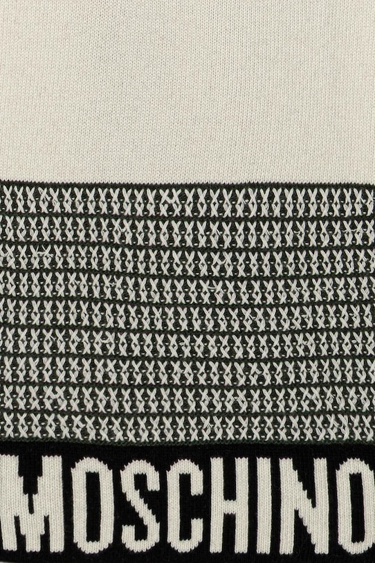 Vlnený šál Moschino M3337.30837 zelená AW25