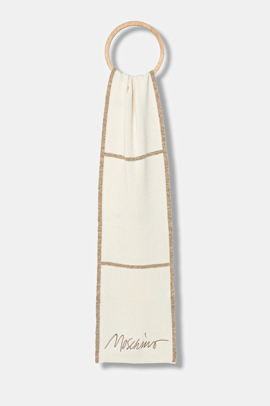 Moschino sciarpa in lana maglia beige M3351.30843