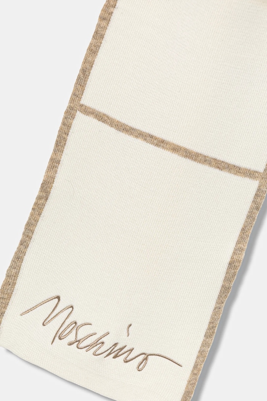 Moschino szalik z wełną M3351.30843 beżowy AW25