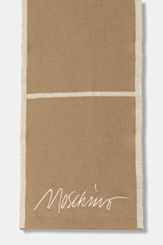 Moschino eșarfă de lână M3351.30843 bej AW25