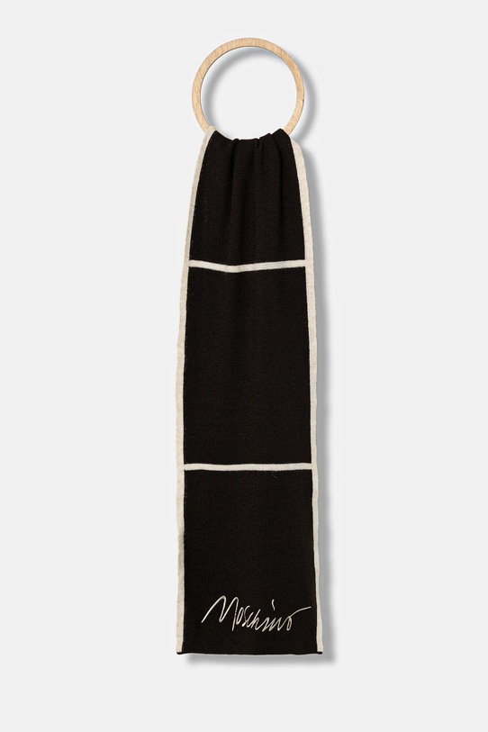 Moschino sciarpa in lana maglia marrone M3351.30843