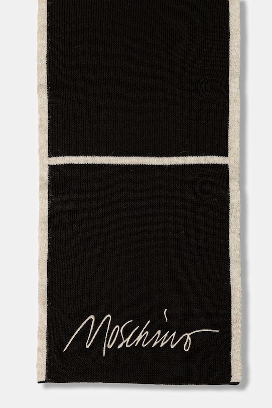 Moschino szalik z wełną M3351.30843 brązowy AW25