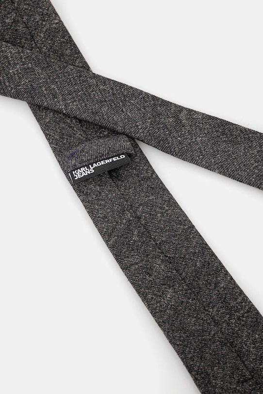 Karl Lagerfeld Jeans krawat bawełniany A4W33086 szary AW25