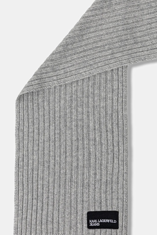 Karl Lagerfeld Jeans eșarfă din amestec de lână A4W33084 gri AW25