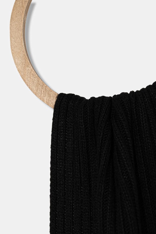 Karl Lagerfeld Jeans eșarfă din amestec de lână A4W33084 negru AW25