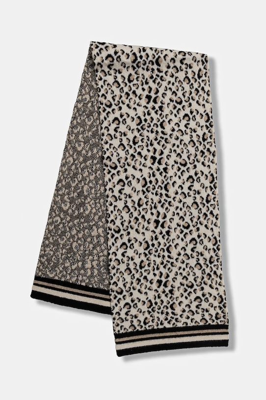 Morgan szalik z domieszką wełny dzianina beżowy 5OREO