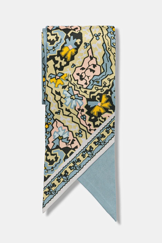 Tory Burch apaszka jedwabna Dream Paisley Silk 177165.960 niebieski AW25