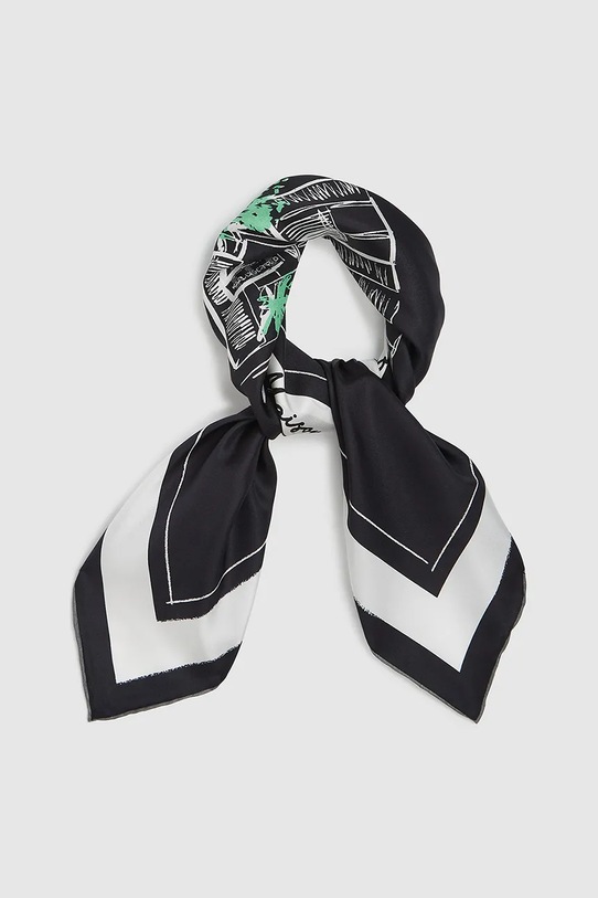 Karl Lagerfeld chusta jedwabna K/SKETCH A4W33115 czarny NC25