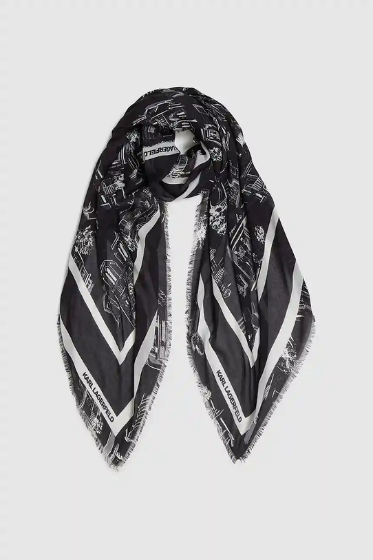 Μεταξωτό φουλάρι Karl Lagerfeld A4W33116 μαύρο AW25