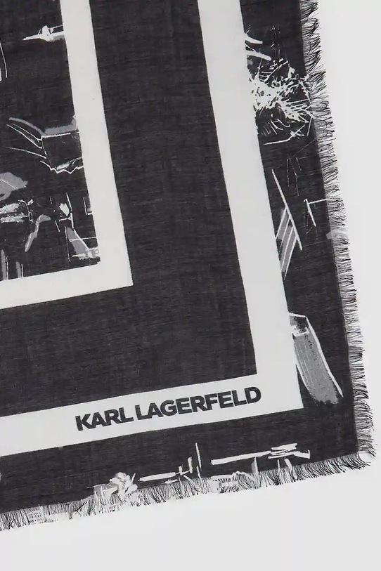 Αξεσουάρ Μεταξωτό φουλάρι Karl Lagerfeld A4W33116 μαύρο