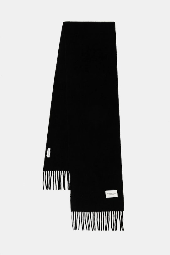 Шерстяной шарф Marc O'Polo шерсть чёрный 509805102065