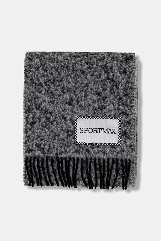 Sportmax szalik z dodatkiem wełny LIRICHE 2522546022600 czarny AW25