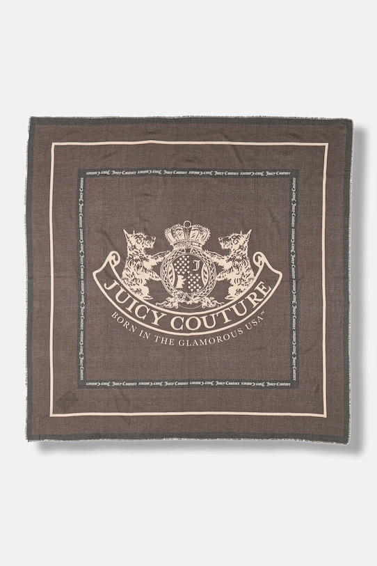 Juicy Couture chusta Pashmina dzianina brązowy AIJFO8612WPO