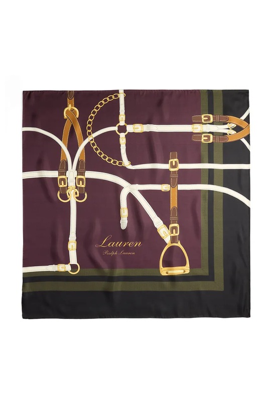 Шовкова хустка на шию Lauren Ralph Lauren 454P04588 бордо AW25
