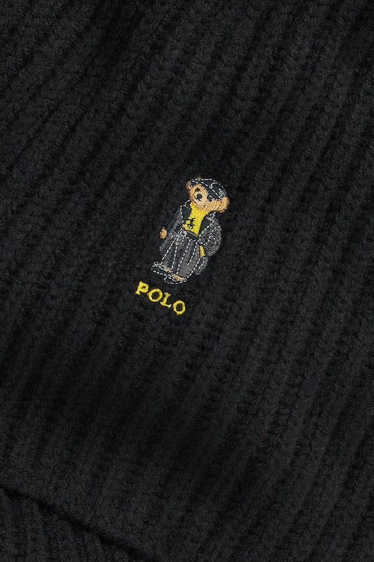 Akcesoria Polo Ralph Lauren szalik z dodatkiem wełny 455P04660 czarny